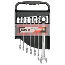 Csillag-villás kulcs készlet 7 részes 10-19 mm, racsnis YATORACSNISKULCSOK