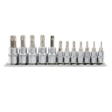 Bithegy dugófejjel Torx Tamperp. 12 r. (1/4  col L=37mm T8-T30, 3/8 col L=48mm T40-T55) YATOTORX KULCSOK