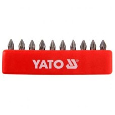 Yato csavarhúzó bitfej, philips, 1/4"x25 mm, PH1, 10 dbBITHEGY-TARTÓ