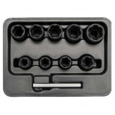 Roncsolt csavarfej leszedő készlet 10 részes 3/8 col 10-19 mm YATO