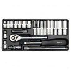 Yato dugókulcs készlet, 1/4", 23 darabos, CrVDUGÓKULCSOK