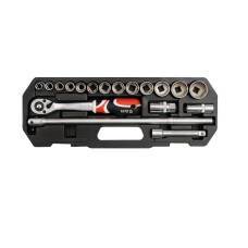 YATO Dugókulcs készlet, 1/2", 18db-os, króm vanádium, SDUGÓKULCSOK