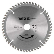 Fűrésztárcsa Alumíniumhoz 160x52Tx20 mm YATO - www.parts-zone.hu Fűrésztárcsa Alumíniumhoz 160x52Tx20 mm YATO