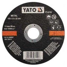 Yato Flexkorong, vágókorong, fémhez 125x3.2x22mm - www.parts-zone.hu Yato Flexkorong, vágókorong, fémhez 125x3.2x22mm