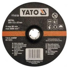 Yato Flexkorong, vágókorong, süllyesztett, fémhez 230x3.2x22mm - www.parts-zone.hu Yato Flexkorong, vágókorong, süllyesztett, fémhez 230x3.2x22mm